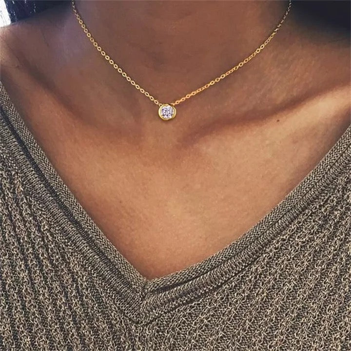Single Stone Choker