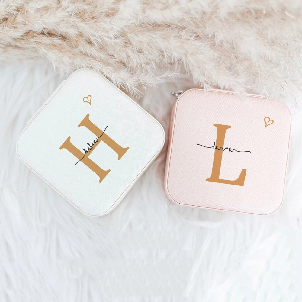Personalized Travel Jewelry Case